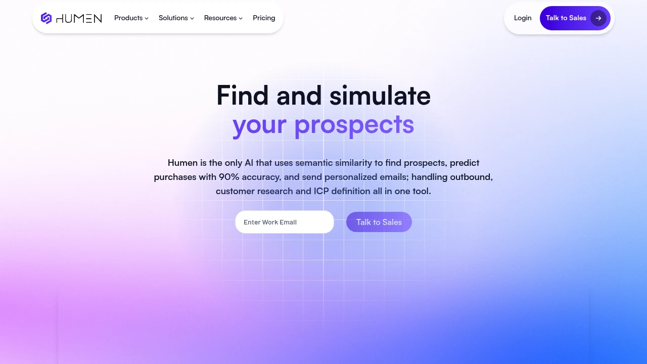 Screenshot of Humen website