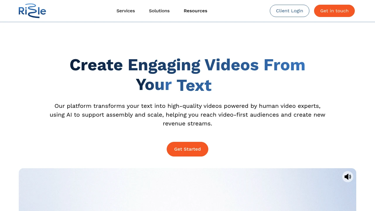 Screenshot of Rizzle website