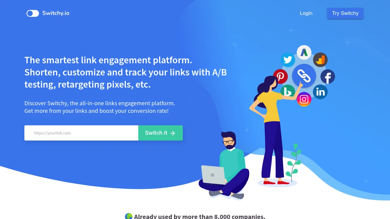 Screenshot of Switchy website